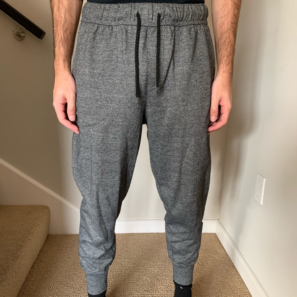 BDG Grey Sweat-pant Joggers, drawstring waistband